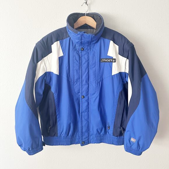 Spyder Men’s Size XXL Winter Ski Snowboard Jacket Blue White Black - Picture 1 of 14